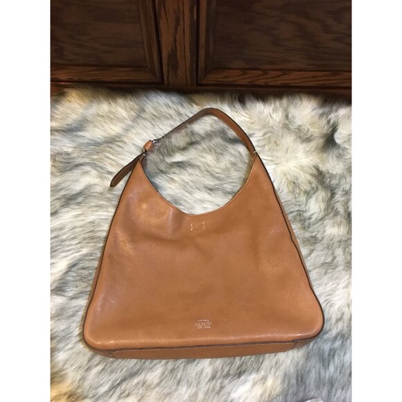 VINCE CAMUTO ADRIA HOBO LEATHER HANDBAG CHESTNUT BROWN NWT - Picture 3 of 9